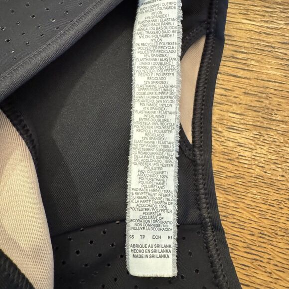 Nike Bra Women’s Workout Activewear Support Lightweight Bra Dri-Fit Black Tan XS - Picture 4 of 4